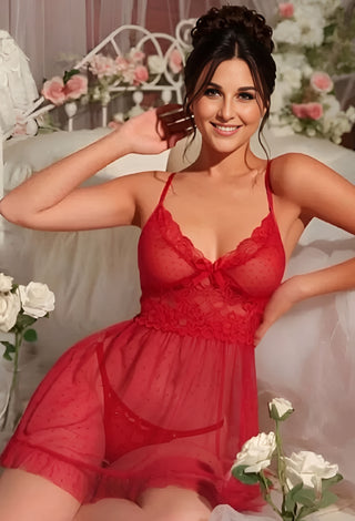 Ruby Blossom Babydoll Set - R438