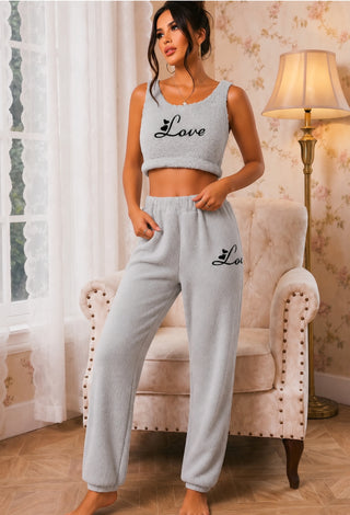 Cozy Love Women’s Polar Fleece Winter Pajama Set - Snow 3631