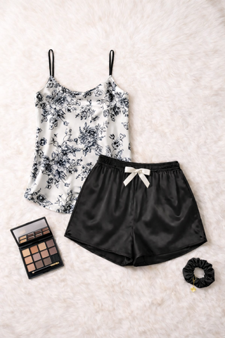 W640 Satin short Pajama Set