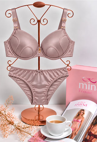 Satin Luxe Push-Up Bra & Panty Set - Fsn 38015