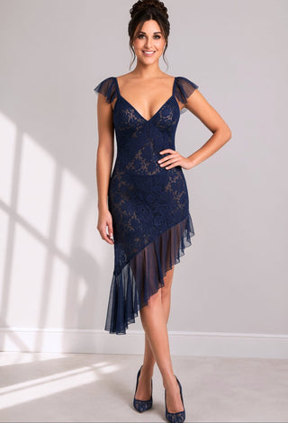 Midnight Elegance Lace Dress - R513