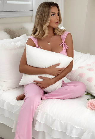 Femme 3023 Cotton Soft Long Pajama Set Sleeveless