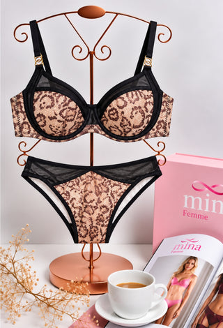 Wild Desire Leopard Print Bra & Panty Set - Fsn 2087