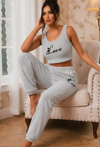 Cozy Love Women’s Polar Fleece Winter Pajama Set - Snow 3631