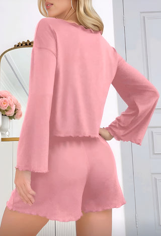 Blush Breeze – Egyptian Cotton Short Pajama Set - Femme 4090