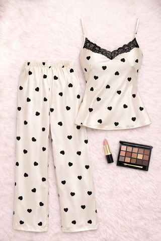 W277 Satin Long Pajama Set