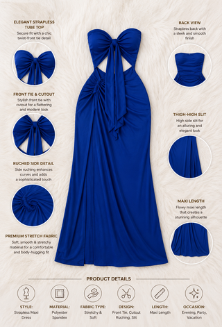 Royal Sapphire Cut-Out Maxi Dress - Joly 2177