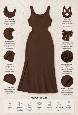 Nile Elegance Egyptian Cotton Maxi Dress - Femme 4045