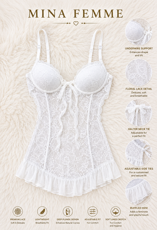 Pure Romance Lace Babydoll - R521