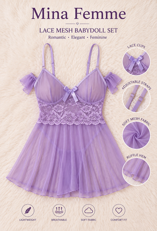 Soft Sheer Elegant Tulle Lingerie - R330