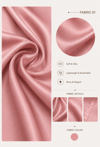Blush Satin Slip Nightdress - W072