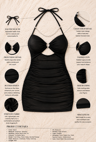 Seductive Black Sheer Mesh Lingerie Dress - R523