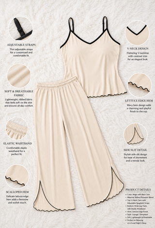 Elegant Cotton Soft Long Pajama Set - Femme 3049