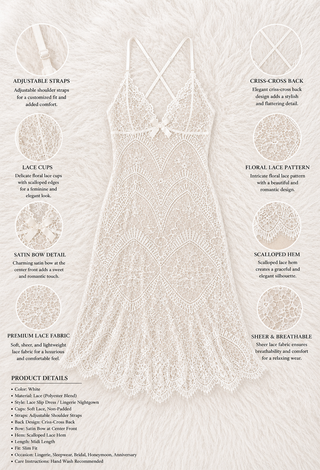 Transparent Lace Lingerie For Bridals - R345 | Mina Femme