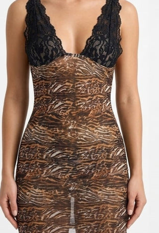 Sexy leopard print Tulle lingerie  - Eve 7011