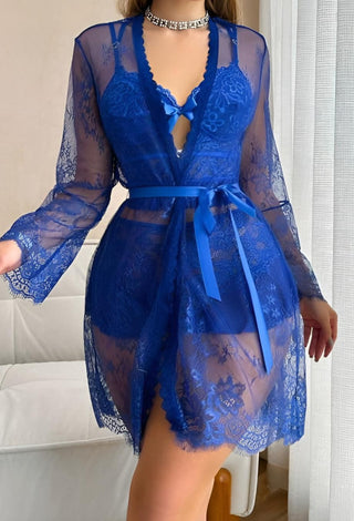 R372 Lace Robe, Top, and Hot shorts