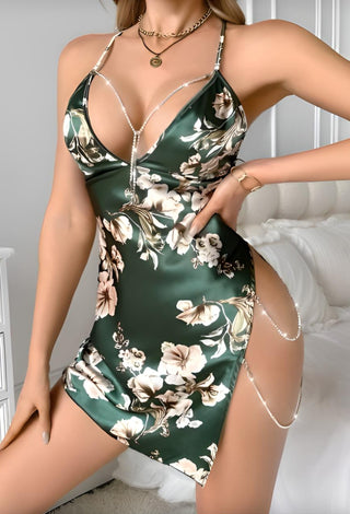 W590 Open Sides satin Lingerie