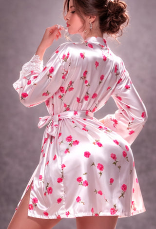 Floral Whisper Robe Women’s satin nightshirt -W703