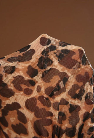 Sexy Leopard Print Tulle Babydoll Lingerie - Eve 7070