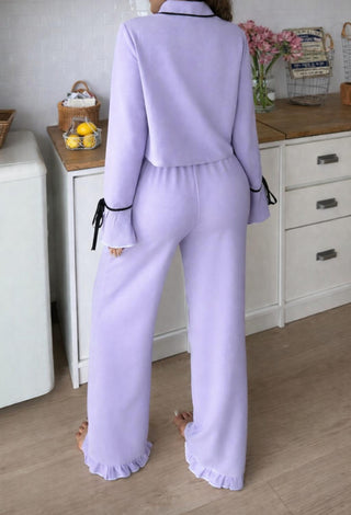 Soft Lavender Egyptian Cotton Pajama Set - FEMME 4040