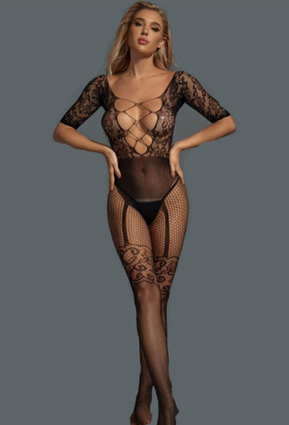 Lace Fishnet Bodysuit Lingerie – One Piece - Sklv 81602