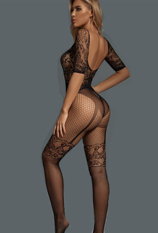 Lace Fishnet Bodysuit Lingerie – One Piece - Sklv 81602