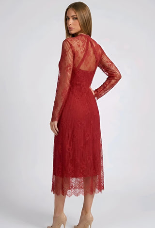 Elegant Butter Fabric Nightdress with Lace Robe – Joly 2364