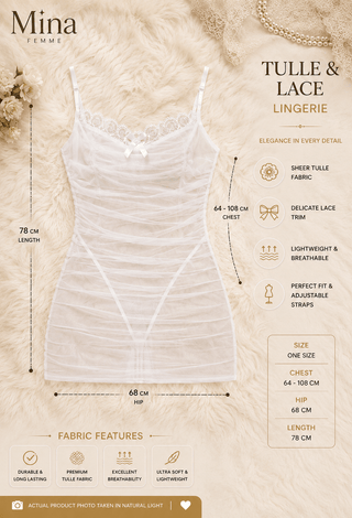 Angel Whisper Mesh Slip Dress - R484 - Mina Femme
