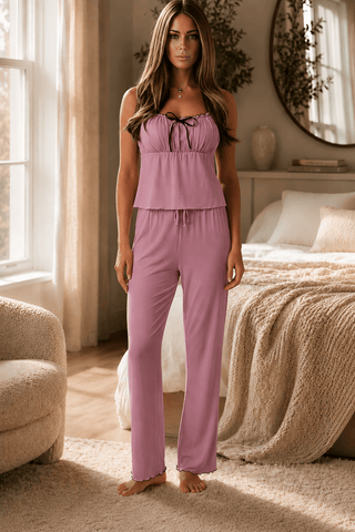 Blush Pink Lounge Pajama Set - Femme 4061 - Mina Femme