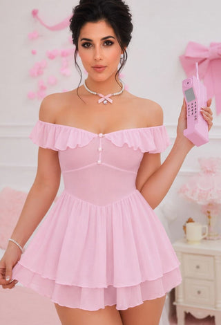 Blush Princess Babydoll Dress - R506 - Mina Femme