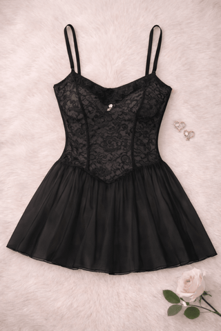 Bridal Blossom Lace Babydoll Lingerie - R390 | Mina Femme - Mina Femme