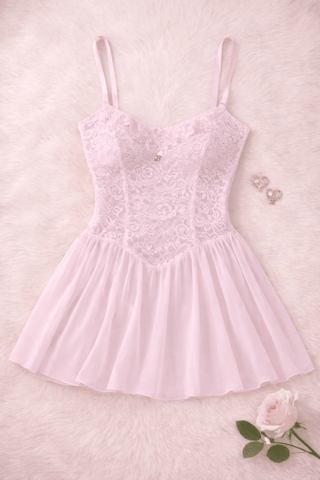 Bridal Blossom Lace Babydoll Lingerie - R390 | Mina Femme - Mina Femme