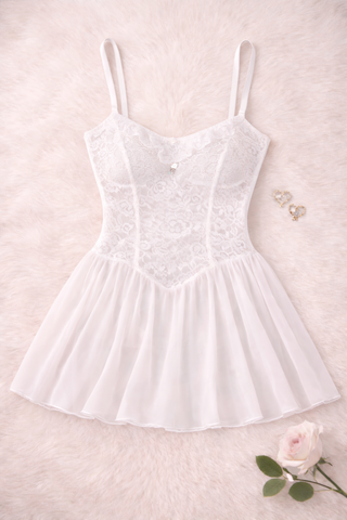 Bridal Blossom Lace Babydoll Lingerie - R390 | Mina Femme