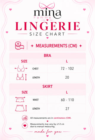 Candy Muse Women’s Costume Lingerie Set in Soft Butter Fabric - JOLY 2336 - Mina Femme