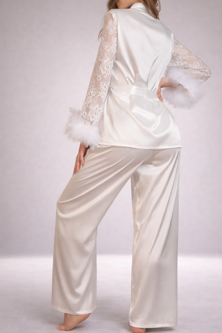 Classy & Trendy Women’s Satin Pajama Special made for Bridals - W443 | Mina Femme
