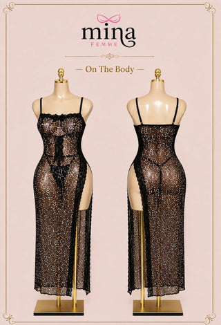 Classy Women's lingerie Leopard Print - EVE 7058 | Mina Femme - Mina Femme