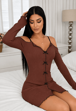 Coquette Premium Egyptian Cotton Lounge Dress - Femme 4080 - Mina Femme