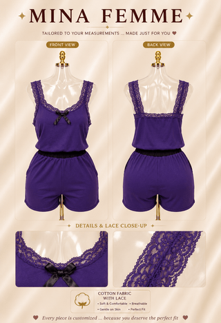Egyptian Cotton Pajama Set for Women - Femme 4051 - Mina Femme