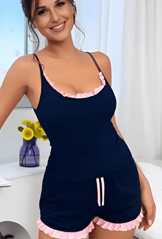 Egyptian Cotton Short Set | Soft Ruffle - Femme 4050 - Mina Femme
