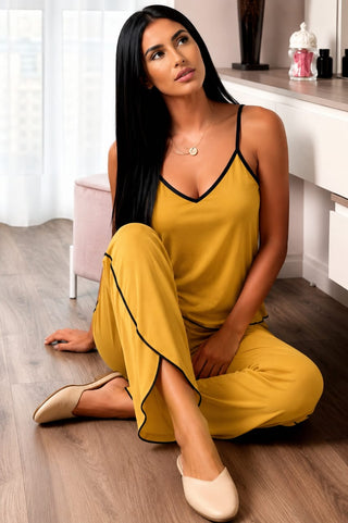 Elegant Cotton Soft Long Pajama Set - Femme 3049 - Mina Femme