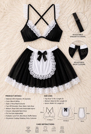 Elegant Lace Maid Set - JOLY 2375 - Mina Femme