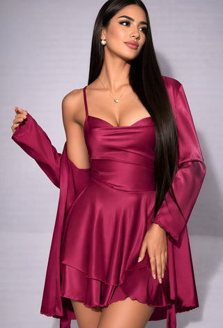 Elegant Satin Lingerie Set For Women’s - W498 | Mina Femme - Mina Femme