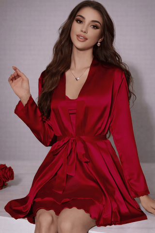 Elegant Satin Lingerie Set For Women’s - W498 | Mina Femme - Mina Femme