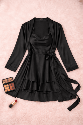 Elegant Satin Lingerie Set For Women’s - W498 | Mina Femme - Mina Femme