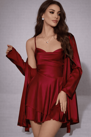 Elegant Satin Lingerie Set For Women’s - W498 | Mina Femme - Mina Femme