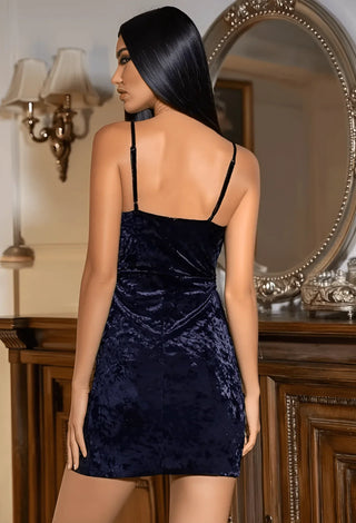 Elegant Velvet Party Dress - Snow 3499 - Mina Femme