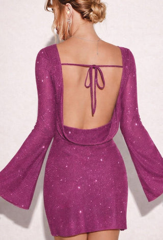 Eve-F116 Shiny Dress - Mina Femme