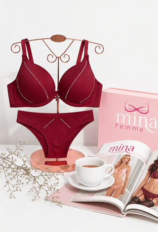 Everyday Comfort Basic Wire Bra & Panty Set - Fsn 2081 - Mina Femme