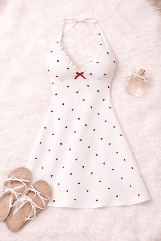 Feminine Look Printed Butter Fabric Mini Dress - JOLY 2310 - Mina Femme