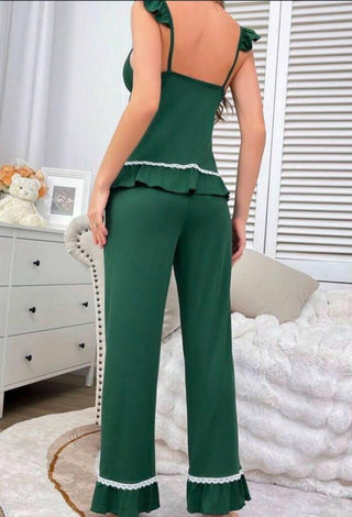Femme 3012 Cotton Soft Long Pajama Set Sleeveless - Mina Femme